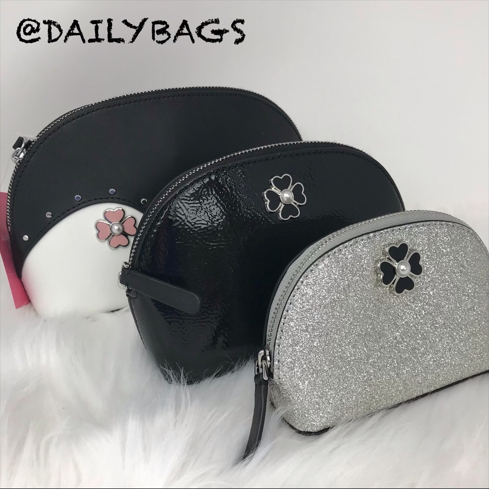 KATE SPADE PENGUIN FROSTY TRIPLE COSMETIC DOME - Picture 2 of 7